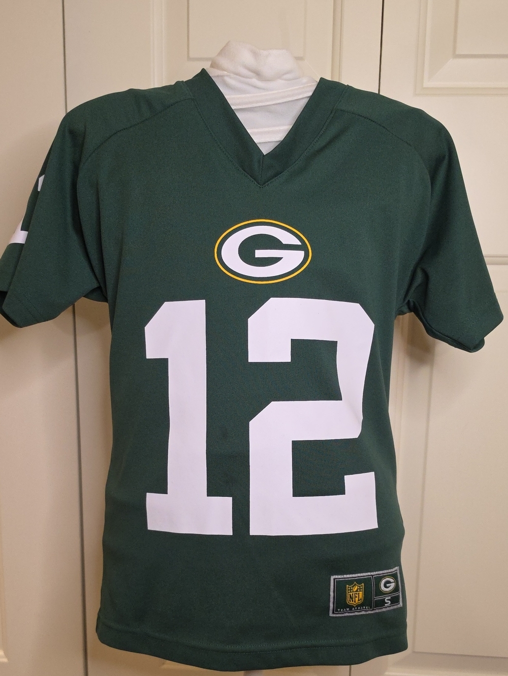NFL Green Bay Packers #12 Green and White Jersey